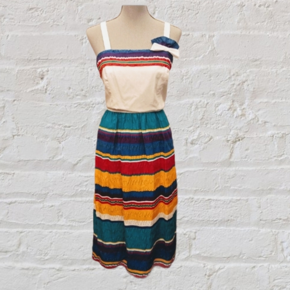 Vintage 80's cotton summer dress size Large